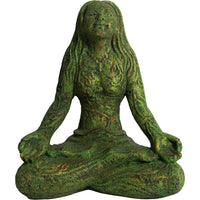 Mother Earth in Lotus Pose Volcanic Stone Statue