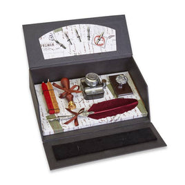 Burgundy Ultimate Desk Writing Set - with Tudor Rose Stamp