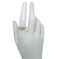 Citrine Amber Celtic Style Sterling Silver Ring