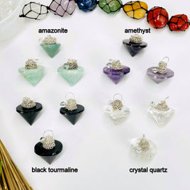 Amethyst Crystal Pendulum with Silver-Plated Chain
