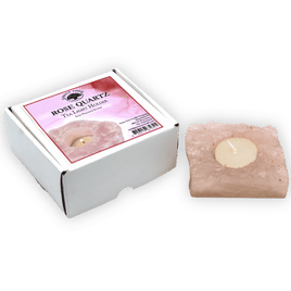 Rose Quartz Tea Light Holder Hand Made