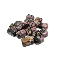 Rhodonite Tumbled Stone (3/4"–1.5") - 1 lb
