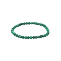 Light Malachite Beaded Bracelet - Zambia: 8mm