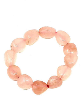 Rose Quartz Tumbled Stone Bracelet (#34)