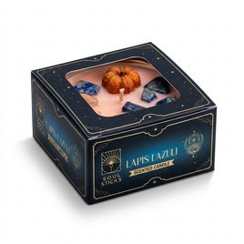 Lapis Lazuli Crystal Smudge Candle
