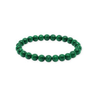 Light Malachite Beaded Bracelet - Zambia: 8mm
