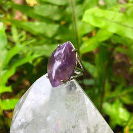 Amethyst Marquis Adjustable Ring
