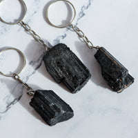 Black Tourmaline Key Chain | Natural Black Tourmaline