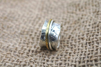 Sun Worship Sterling Silver Meditation Spinner Ring