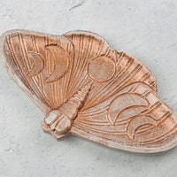 Silver/Black Moon Phase Crystal Moth Jewelry Tray