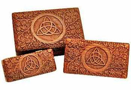 Triquetra Carved Wooden Box