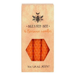 Orange 6 pack Beeswax Spell Candles