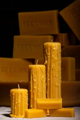 Beeswax Drippy Pillar Candle