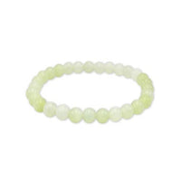 Green Jade Beaded Bracelet - Myanmar: 8mm