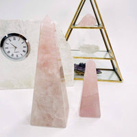 >200g - Rose Quartz Crystal Towers Obelisk