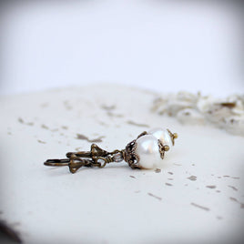 Small Freshwater Pearl Vintage Style Earrings