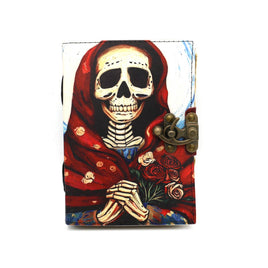 Santa Muerte Leather Journal, Blank (5 x 7 in.)