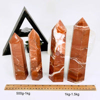 Crystal Red Jasper Point Tower (1kg–1.5kg)