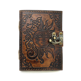 Celestial Blank Leather Journal - Embossed (5 x 7 in.)