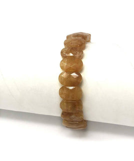 Citrine Faceted Oval Beads Bracelet
