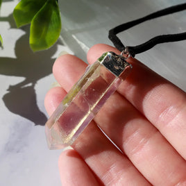 Angel Aura Crystal Point Pendant