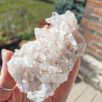 Pink Lemurian Quartz Cluster 125g