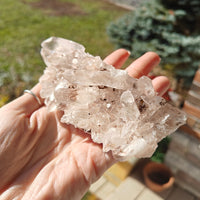 Pink Lemurian Quartz Cluster 203g