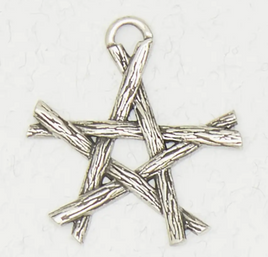 Pewter Pentagram Wiccan Pendant Necklace
