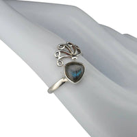 Labradorite Sterling Silver Adjustable Ring