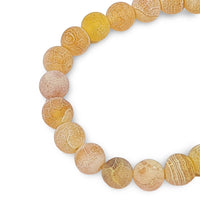 Yellow Agate - Frosted - 8mm
