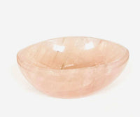 Rose Quartz Hand-Carved Bowl - Large (6–7")
