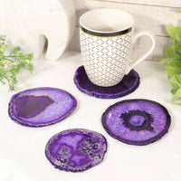 Purple Agate Coasters (Set of 4)