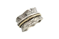 Sun Worship Sterling Silver Meditation Spinner Ring