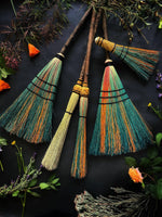 Blue & Lavender / Plum Cord / Mustard Woven Top Cobwebber Broom