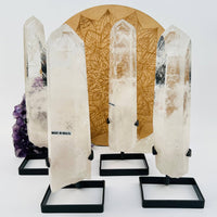 Crystal Quartz Point with Phantoms on Stand (#04)