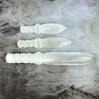 Hand-Carved Crystal Selenite Knife - 25cm