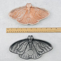 White/Copper Moon Phase Crystal Moth Jewelry Tray