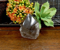 500-600g.- Crystal Raw Smoky Quartz Semi-Polished Point
