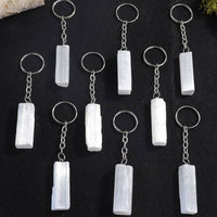 Selenite Key Chain