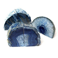 Blue Agate Bookend Pair (3–6 lb)
