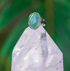 Aventurine Gemstone Adjustable Ring