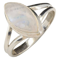 Moonstone Marquise Sterling Silver Ring