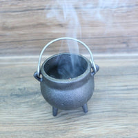 Triple Moon Cast Iron Cauldron w/ Lid - Mini (3.5 in.)