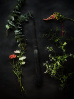 Altar Besom Broom (Short Handle) - Natural / Red / Black, Ash Handle