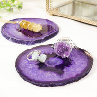 Purple Agate Coasters (Set of 4)