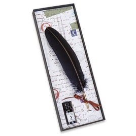 Black - Turkey Quill Nib Pen & Ink Set