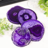 Purple Agate Coasters (Set of 4)
