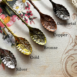 Silver Clear Quartz Herb Spoon