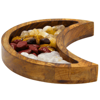 Crescent Moon Crystal Tray - Burned Finish