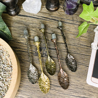 Gunmetal Labradorite Crystal Spoon